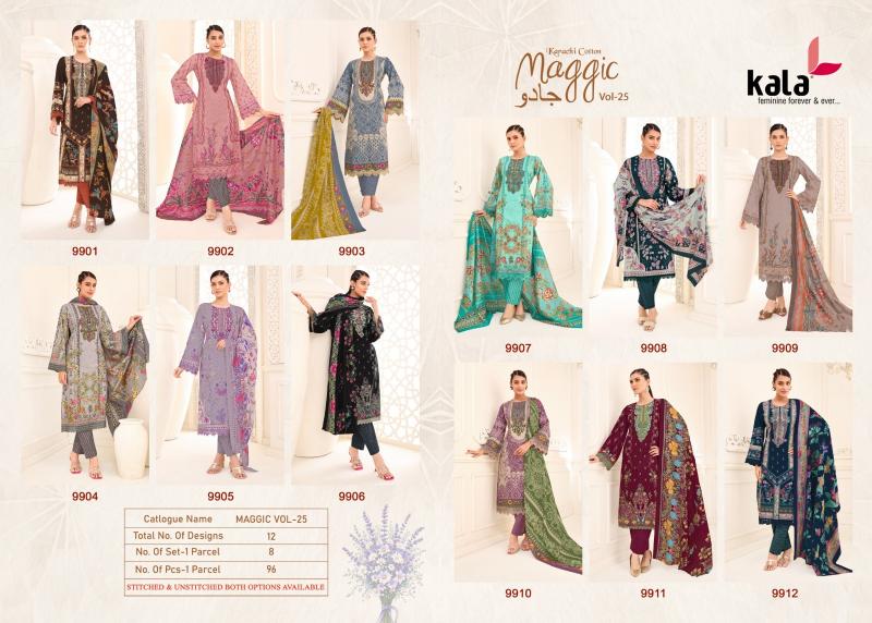 Kala maggic vol 25 wholesale dress material suppliers in ahmedabad